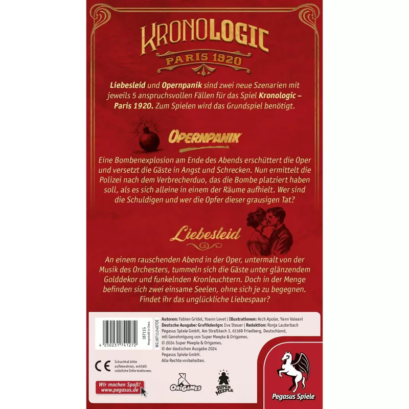 Kronologic - Paris1920: Liebesleid & Opernpanik, expansión de juego de mesa