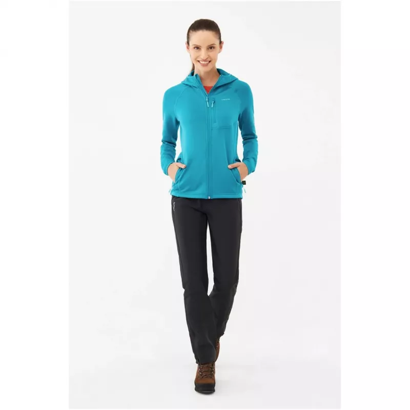 Sudadera con capucha Viking Jukon Lady S, sudadera con capucha midlayer para mujer, verde hierba, Polartec, talla S
