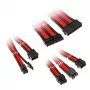 Kit de extensión de cables trenzados Kolink Core Adept – 20+4pin, 8pin, 4+4pin, 3×6+2pin; longitudes 300–350 mm; funda PET; conductor de cobre