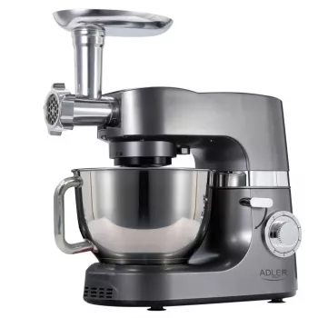Robot de cocina Adler AD 4221 — bol de acero inoxidable de 7 L, 1200 W, 6 velocidades, batidor planetario