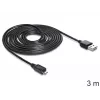 Cable USB DeLOCK EASY-USB 2.0-A - USB 2.0 Micro-B 3 m