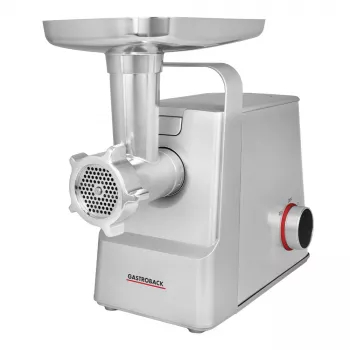 Picadora de carne GASTROBACK 41407 — 2100 W, carcasa de acero inoxidable, 2,5 kg/min de rendimiento