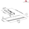 Maclean MC-757 bandeja para teclado bajo el escritorio, acero, máx. 2 kg, negra