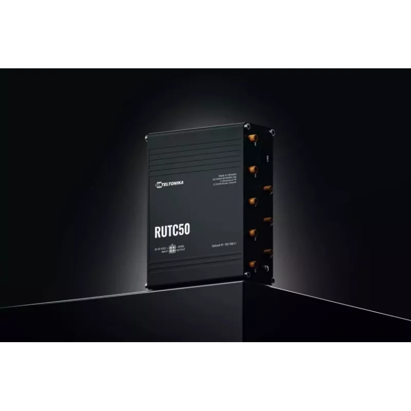 Router inalámbrico Teltonika RUTC50 Gigabit Ethernet Dual-Band (2,4 GHz / 5 GHz) 5G negro