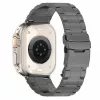 Correa GUAN Premium para Apple Watch, negra/gris, 44 mm, 45 mm, 42 mm (Serie 1/2/3), 49 mm, 46 mm, GA-MAG-BNDA-P-BGL