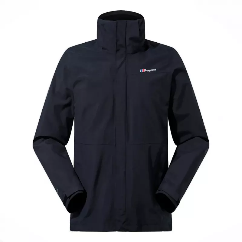 Conjunto de chaqueta Berghaus Deluge Pro 3.0 M + Hillwalker IA Shell M — capa exterior impermeable para hombre, negra