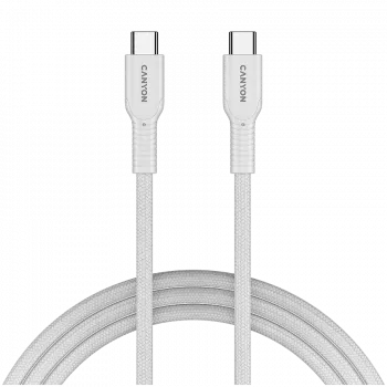 CANYON Cable OnWire 60CL C-C 60W COLOR trenzado 1m blanco