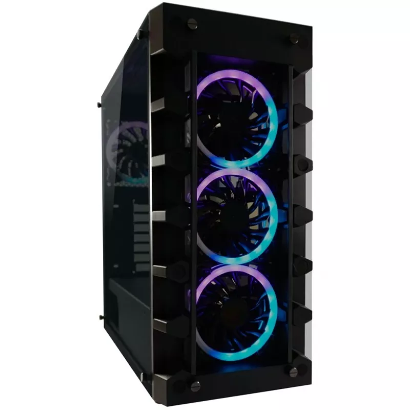 LC Power Gaming 709B Solar_System_X - Torre - ATX - sin fuente de alimentación - Negra - USB/Audio (LC-709B-ON)
