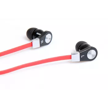 MAGICSOUND DS-2 - AURICULARES ESTÉREO CON MICRÓFONO, NEGRO-ROJO