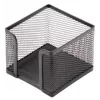 Caja de notas Forpus, 9,5x9,5 cm, negra, metal perforado 1005-008