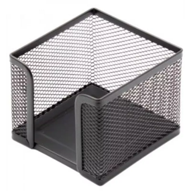 Caja de notas Forpus, 9,5x9,5 cm, negra, metal perforado 1005-008