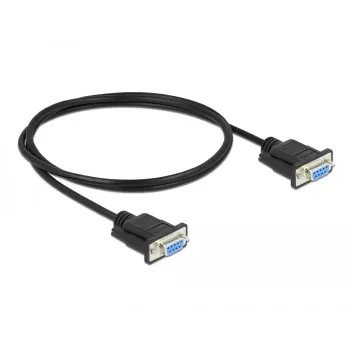 Cable serie DeLOCK 86608 negro 1m RS-232 Sub-D9