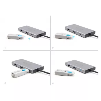 Bloqueador de puertos DeLOCK USB Type-C 10 puertos azul