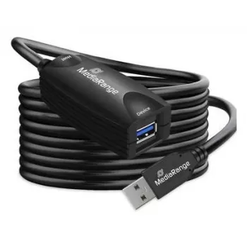 Cable USB-A a USB-A MediaRange MRCS242 USB 3.2 Gen 1 (3.1 Gen 1) 5 m 5 Gbit/s negro