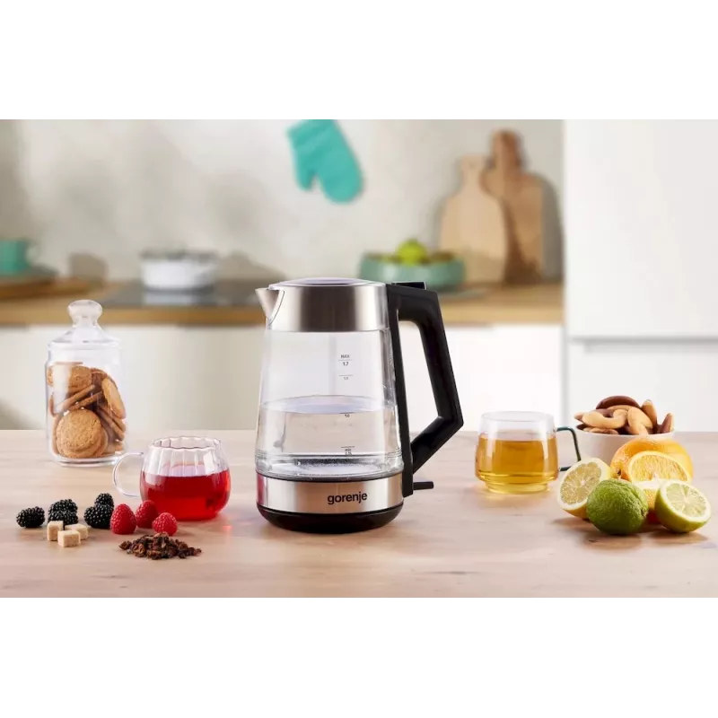 Gorenje K17OGS Hervidor, eléctrico, capacidad 1,7 L, potencia 2200 W, acero inoxidable | Gorenje