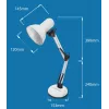 Lámpara de mesa ESPERANZA AVIOR E27 12W LED, negra, regulable en altura, brazo flexible, casquillo E27