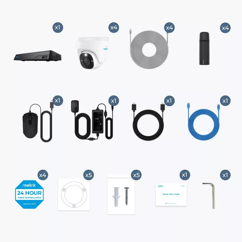 Reolink NVS8-8MD4 Kit de videovigilancia Cableado 8 canales (PS4KD01-8)