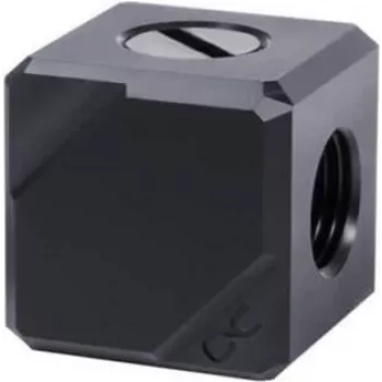 Alphacool Eiszapfen terminal de conexión 4 vías G1/4 IG - negro acetato (17557)