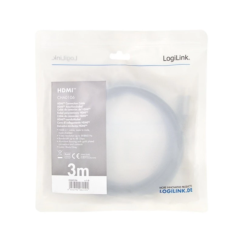 Cable HDMI LogiLink CHA0106 3m