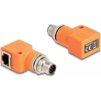 DeLOCK 60627 Adaptador de cable M12 RJ45 naranja