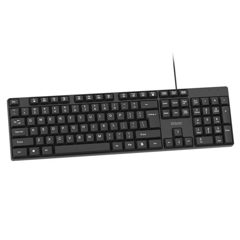 Savio KB-01 Teclado Home/Office USB QWERTY US Inglés Negro