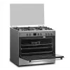 Cocina de gas y eléctrica MPM MPM-93-KGM-33 90 cm acero inoxidable, clase de eficiencia energética A
