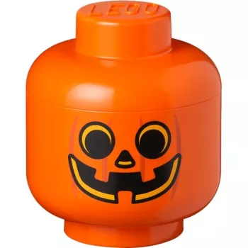 LEGO Storage Head calabaza, pequeño, caja de almacenamiento naranja/negro