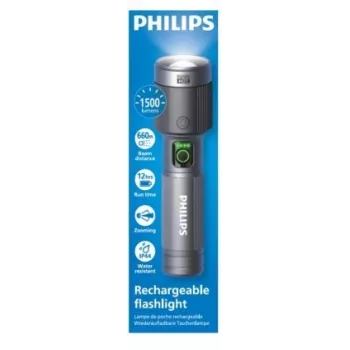 Linterna Philips recargable USB-C 1500 lm 2000 mAh