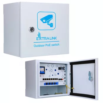 Switch no gestionado Extralink Atlas 8x RJ45 1000Mbps PoE 120W