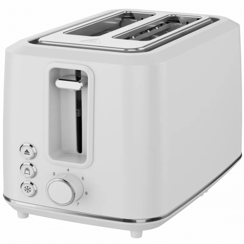 Tostadora eléctrica, blanca, 220-240V, 50-60Hz, 920-1080W, 2 ranuras, 3 modos, 7 niveles de tostado