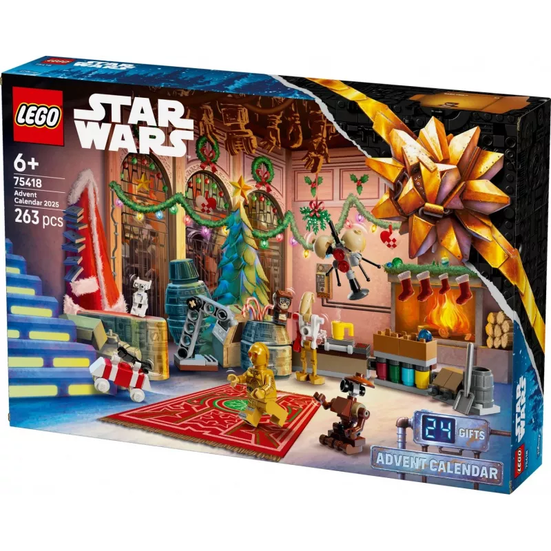 Calendario de adviento LEGO Star Wars 2025 — set 75418, minifiguras y modelos construibles de temporada