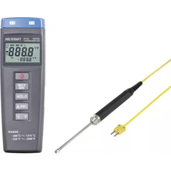 VOLTCRAFT K102 + TP 207 termómetro -200 a +1370 °C sonda tipo K