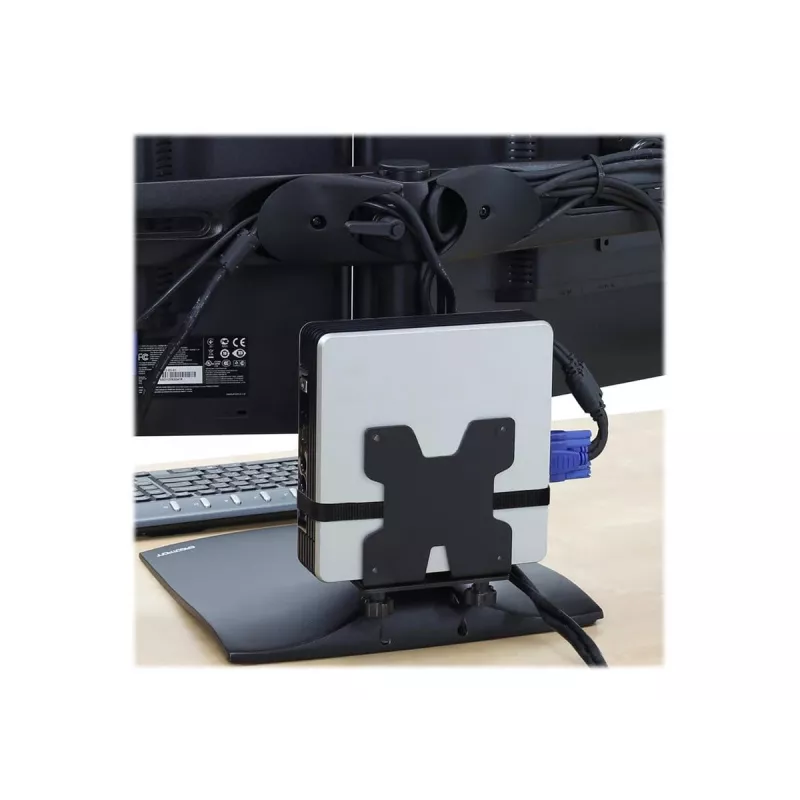 Ergotron DS100 – Base – horizontal – para 2 pantallas LCD – aluminio, acero – negro – tamaño de pantalla: hasta 61 cm (hasta 24 pulgadas)