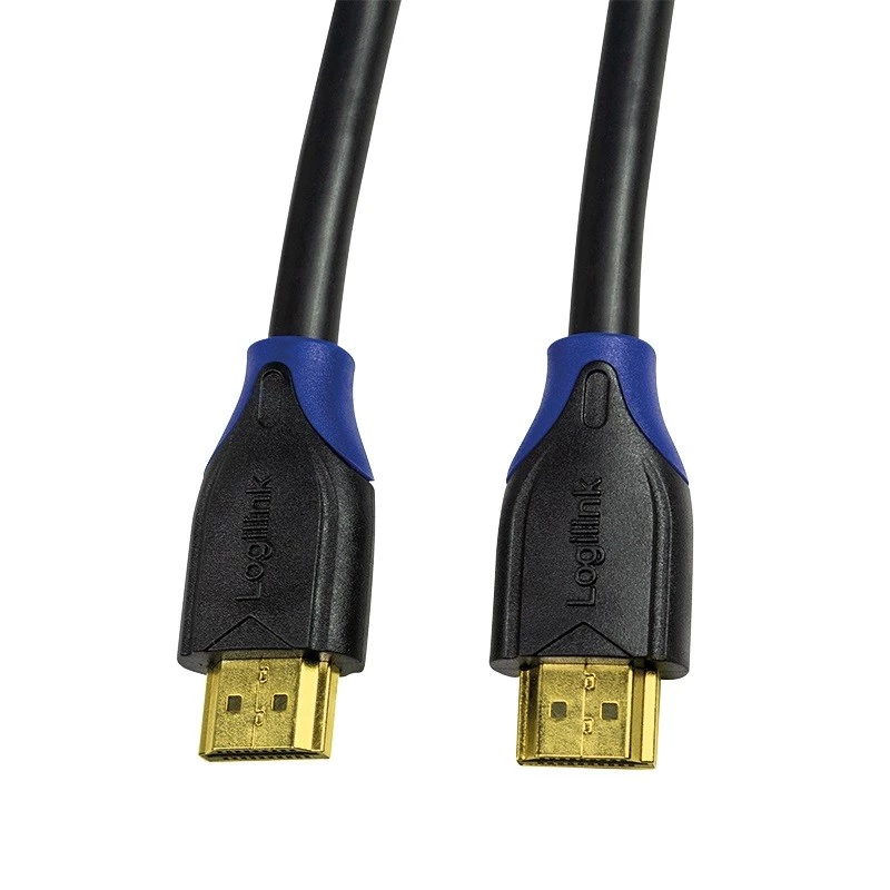 LogiLink CH0065 cable HDMI 2.0 High Speed con Ethernet, 4K/60Hz Ultra HD, 3D, conectores chapados en oro, 7,5 m, negro