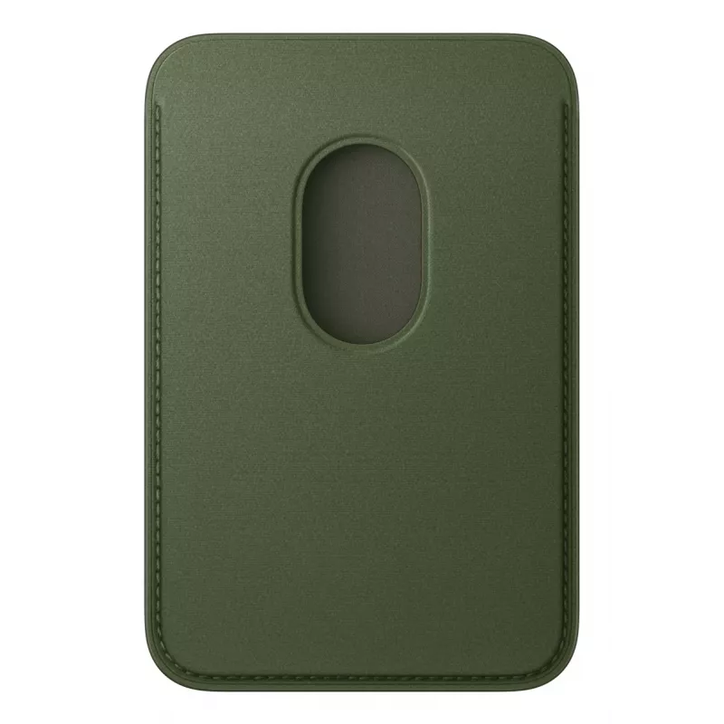 Cartera para tarjetas Apple iPhone FineWoven con MagSafe verde musgo Microtwill