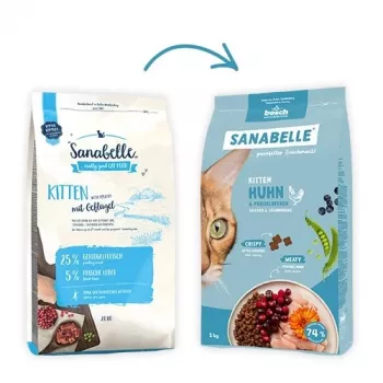Comida seca para gatos Bosch Sanabelle Life Kitten — Pollo y arándanos rojos, 8 kg, alimento completo para gatitos, 34% proteína, 21% grasa