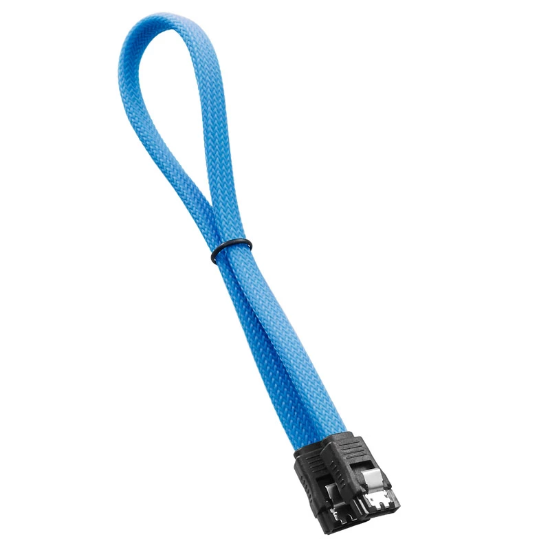 CableMod ModMesh - cable SATA - Serial ATA 150/300/600 - SATA (H) a SATA (H) - 60cm - azul claro (CM-CAB-SATA-N60KLB-R)