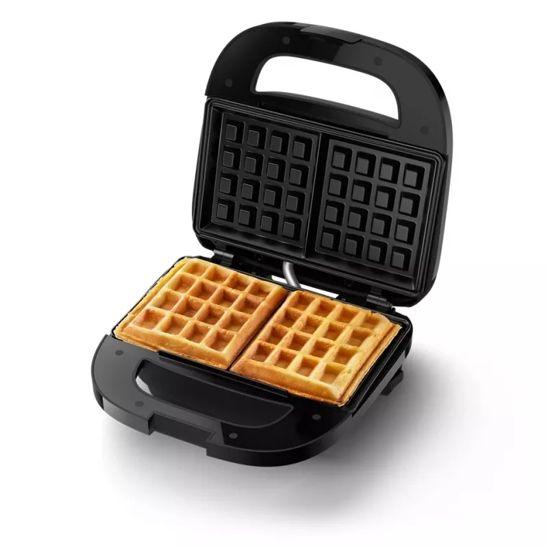 Gofrera Philips HD2332/90 — 2 gofres cuadrados, 750 W, negra