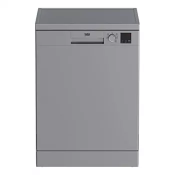 Lavavajillas independiente BEKO DVN05320S, clase de eficiencia energética E, ancho 60 cm, acero inoxidable