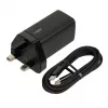 iBOX C-65 negro, cargador universal GaN 65 W con conector macho UK