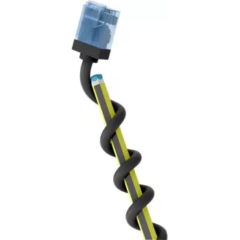 Goobay Cable de red CAT 6A ultraflexible fino U/UTP negro - conector extra corto (74240)