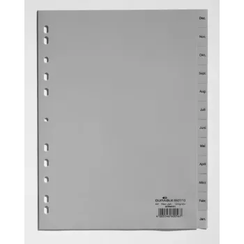 Índice de pestañas mensual Durable 6507-10