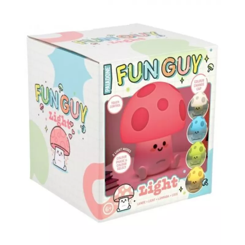 Lámpara de mesa Paladone Fun Guy Mushroom Light – lámpara de noche LED con forma de seta