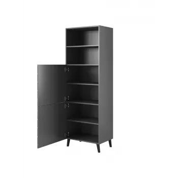 Armario de almacenamiento Cama Meble ABETO 60×40×176,5 cm grafito/grafito brillo