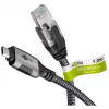 Goobay 70752 cable Ethernet de USB-C 3.1 a RJ45, Cat6 F/UTP, 5 m, negro/plateado