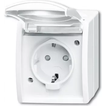 BUSCH JAEGER 20 EBW-54 - CEE 7/3 - 2P+E - Blanco - IP44 - 250 V - 16 A