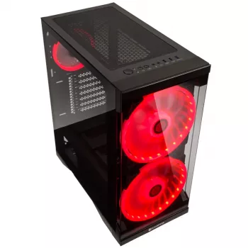SILENOS PRO versión negra con ventilador ARGB y cristal templado