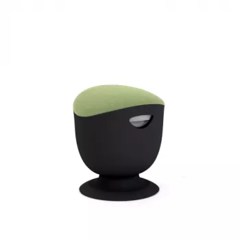 Taburete ergonómico de equilibrio Up Up Seul negro, D42 tejido verde