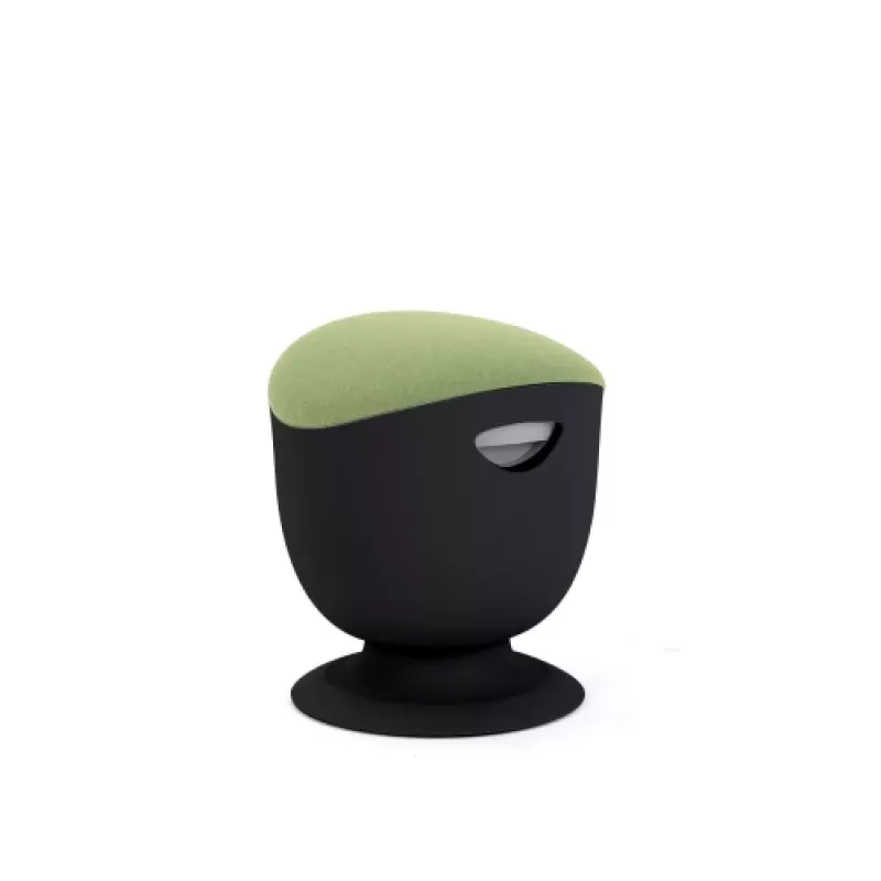 Taburete ergonómico de equilibrio Up Up Seul negro, D42 tejido verde
