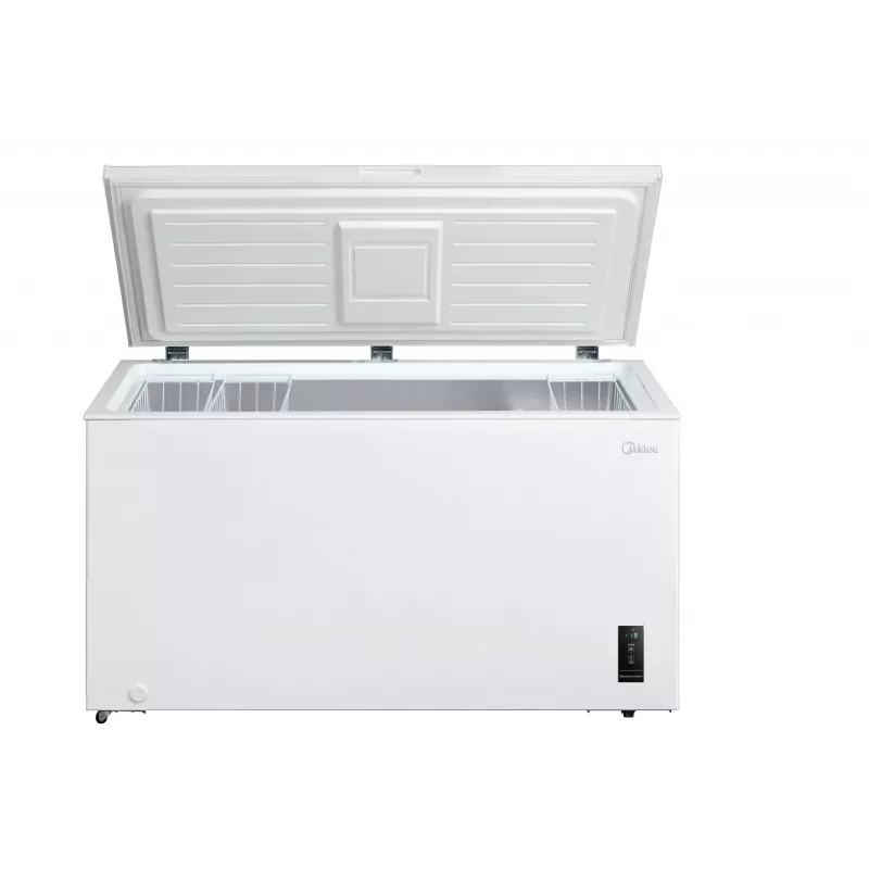 Arcón congelador Midea MDRC564FEE01, 418 l, independiente, 82,5 cm de altura, clase de eficiencia energética E